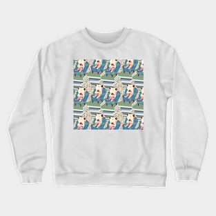 cats in library Crewneck Sweatshirt